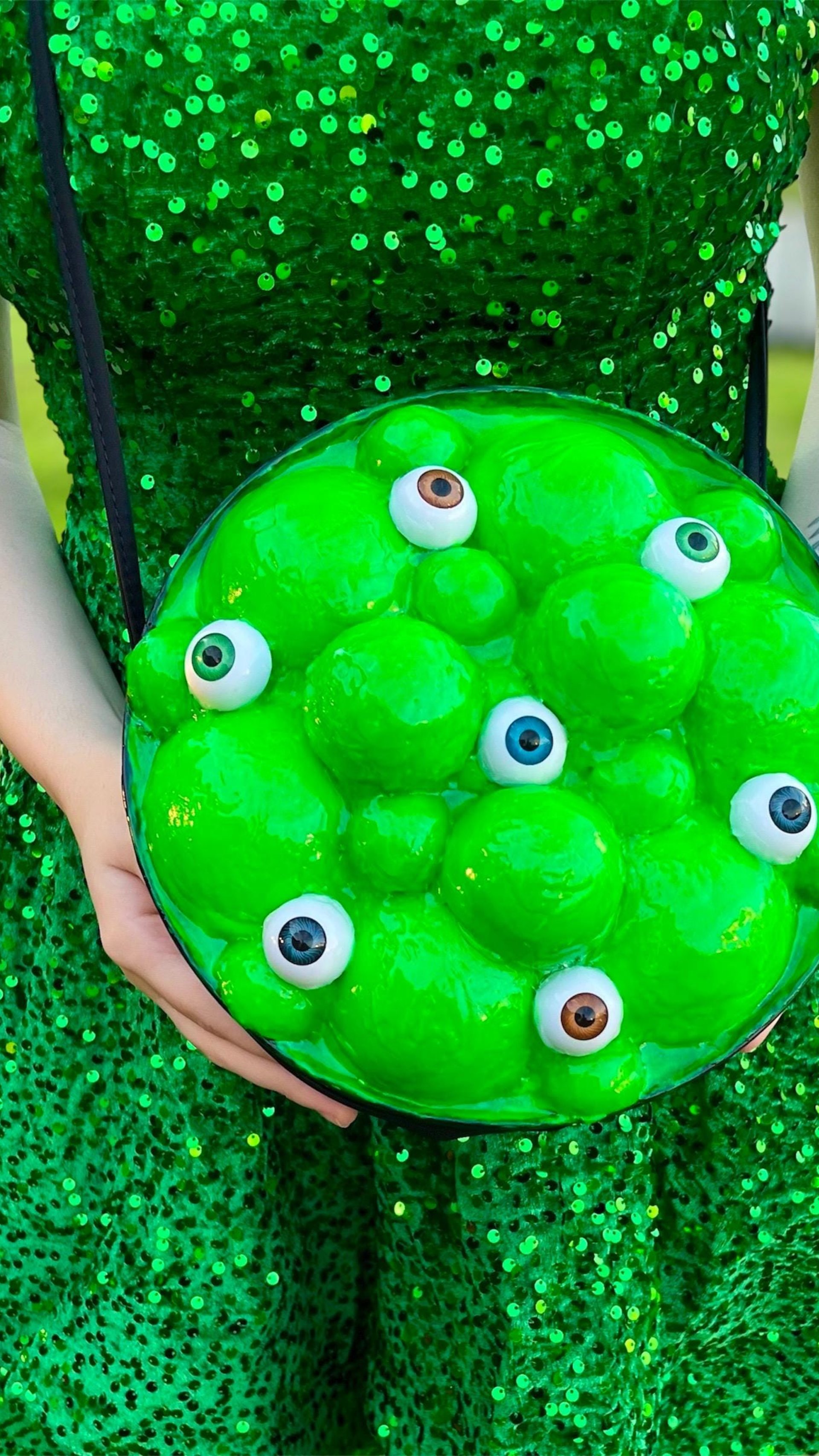 Witches Brew Inspired Halloween Purse – Glowing Wearable Art Piece